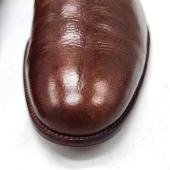 COLE HAAN VINTAGE WILLIAM DERBY OXFORD DISTRESSED PEBBLED LEATHER MENS 10.5 WIDE - Picture 3 of 16